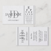 Optometrist Chart Deluxe Platinum Visitekaartje (Voorkant / Achterkant)