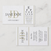 Optometrist Chart Golden Visitekaartje (Voorkant / Achterkant)