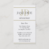 Optometrist Chart Golden Visitekaartje (Achterkant)