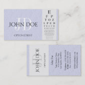 Optometrist Chart Light Blue Visitekaartje (Voorkant / Achterkant)