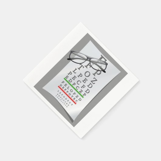 Optometrist Chart Paper Napkins Servetten (Hoek)
