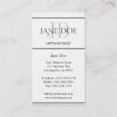 Optometrist Chart Stripes White Visitekaartje (Achterkant)