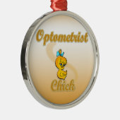 Optometrist Chick Metalen Ornament (Rechts)
