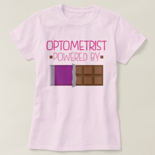Optometrist Chocolate Gift voor haar T-shirt (Design voorkant)
