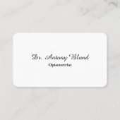 Optometrist Classic Visitekaartje (Achterkant)