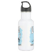 Optometrist controleert wandgrafiek waterfles  (Achterkant)