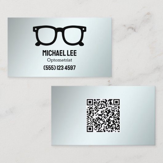 Optometrist Custom QR Visitekaartje (Voorkant / Achterkant)