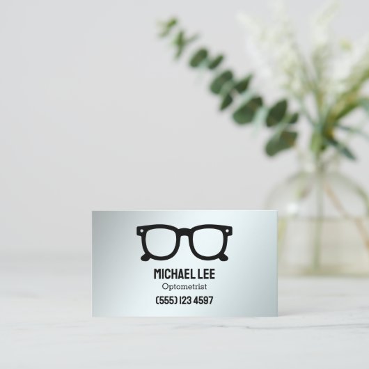 Optometrist Custom QR Visitekaartje (Staand voorkant)