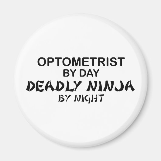 Optometrist Deadly Ninja bij nacht Magneet (Voorkant)