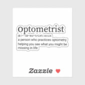 Optometrist Definition, Optometry, Optometrist Sticker (Vel)