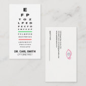 optometrist | dokter | Grafiek voor oogonderzoek Afsprakenkaartje (Voorkant / Achterkant)