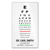 Optometrist | Dokter | Oogonderzoekkaart Magnetisch Visitekaartje (Voorkant Verticaal)