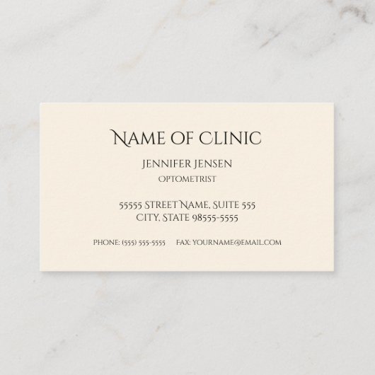 Optometrist Elegant Goud Iris Oog Afspraak Afsprakenkaartje (Achterkant)