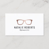 Optometrist Elegant Roos Gold Eye Glasses Visitekaartje (Voorkant)