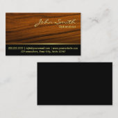 Optometrist Elegant Wooden Achtergrond Visitekaartje (Voorkant / Achterkant)