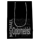 Optometrist Extraordinaire CUSTOM Medium Cadeauzakje (Achterkant)