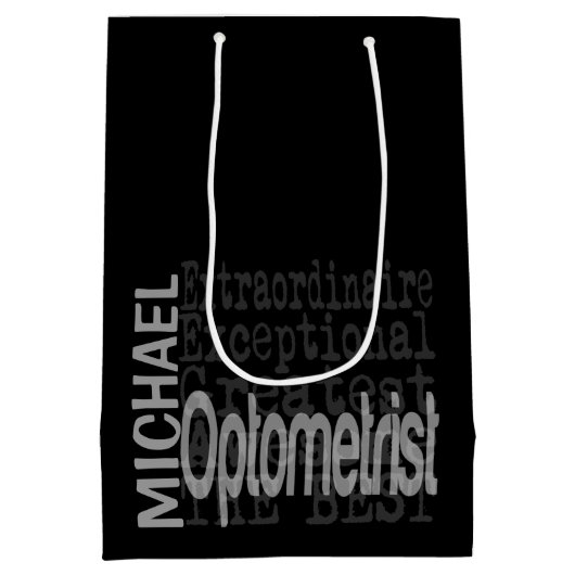 Optometrist Extraordinaire CUSTOM Medium Cadeauzakje (Achterkant)