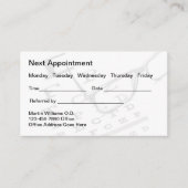 Optometrist Eye Doctor Appointment Visitekaartjes Afsprakenkaartje (Voorkant)