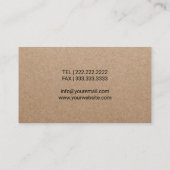 Optometrist Eye Doctor Glasses Rustic Kraft Visitekaartje (Achterkant)