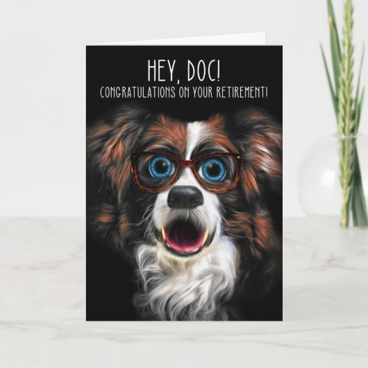 Optometrist Eye Doctor Retirement Funny Dog Kaart (Voorkant)