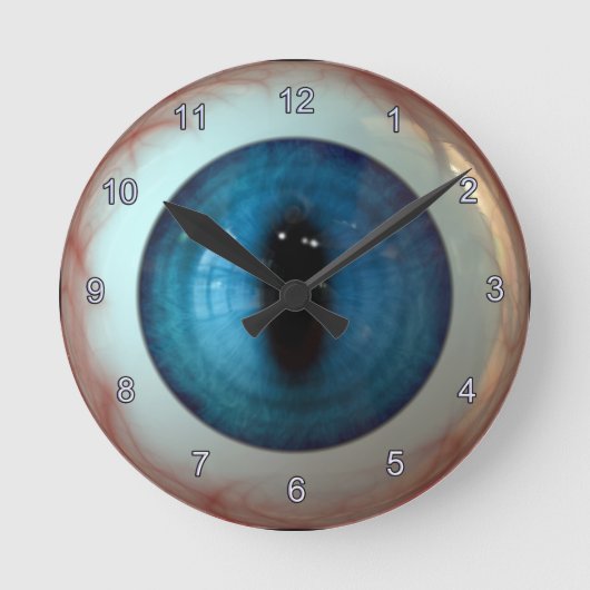 Optometrist Eye Doctor Weird Fun Blue Eye Clock Ronde Klok (Voorkant)