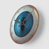 Optometrist Eye Doctor Weird Fun Blue Eye Clock Ronde Klok (Hoek)