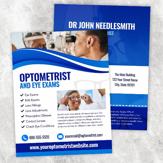 Optometrist Eye Exam Flyer Template
