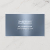 Optometrist Eye Glasse Modern Dusty Blue Visitekaartje (Achterkant)