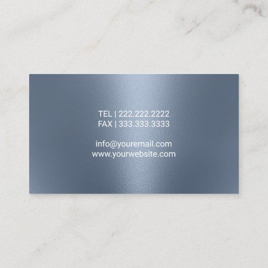 Optometrist Eye Glasse Modern Dusty Blue Visitekaartje (Achterkant)