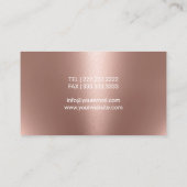 Optometrist Eye Glasses Elegant Roos Gold Visitekaartje (Achterkant)