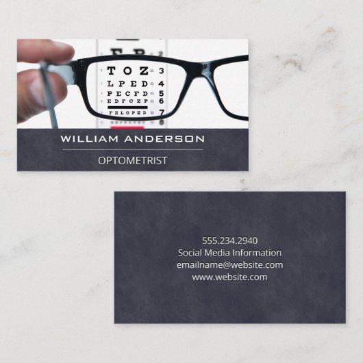 Optometrist | Eye Specialist Visitekaartje (Voorkant / Achterkant)