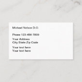 Optometrist Eye symbool Ontwerp Visitekaartje (Achterkant)