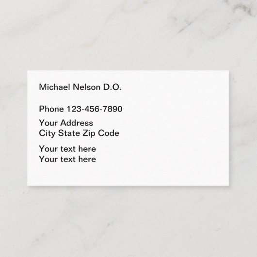 Optometrist Eye symbool Ontwerp Visitekaartje (Achterkant)