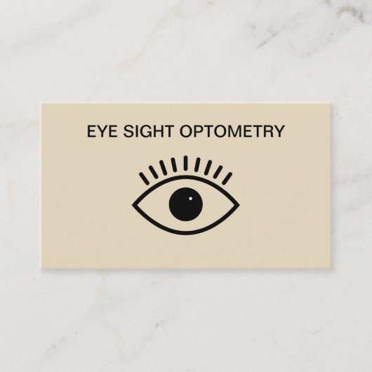 Optometrist Eye symbool Ontwerp Visitekaartje (Voorkant)