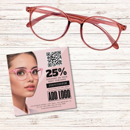 Optometrist Eyewear Business QR-code Kortingskaartje