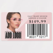 Optometrist Eyewear Zakelijke Barcode Prijs Label (Design 1)