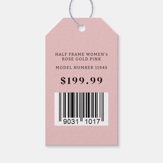 Optometrist Eyewear Zakelijke Barcode Prijs Label Cadeaulabel (Voorkant)