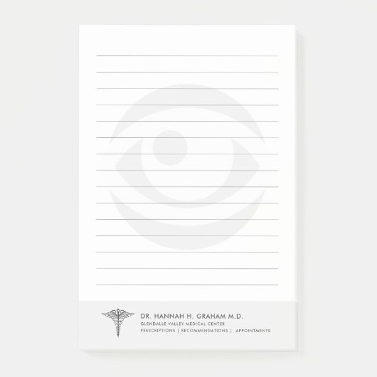 Optometrist | gelamineerd oog post-it® notes (Voorkant)