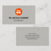 optometrist | geneesheer | gezondheidszorg visitekaartje (Voorkant / Achterkant)