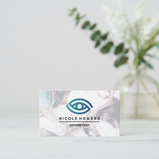 optometrist | Gestileerd oog Logo Visitekaartje (Staand voorkant)