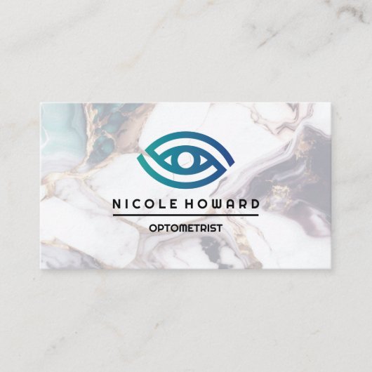 optometrist | Gestileerd oog Logo Visitekaartje (Voorkant)