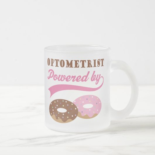 Optometrist Gift (Donuts) Matglas Koffiemok (Rechts)