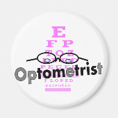 Optometrist Gifts, Eyeglassen en Eyechart Design Magneet (Voorkant)
