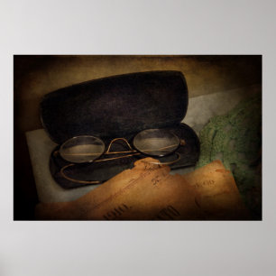 Optometrist - glazen voor lezen poster