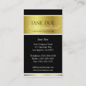 Optometrist Gold Metallic Script Visitekaartje (Achterkant)