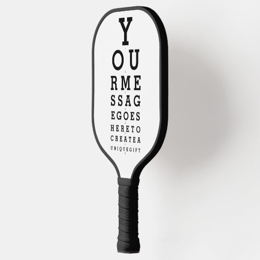 Optometrist Grafiek Aangepast Bericht Pickleball Paddle (Links)