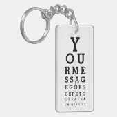 Optometrist Grafiek Aangepaste Bericht Sleutelhanger (Voorkant Links)