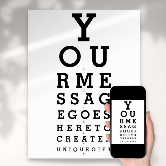 Optometrist Grafiek Maak Je Eigen Bericht Poster