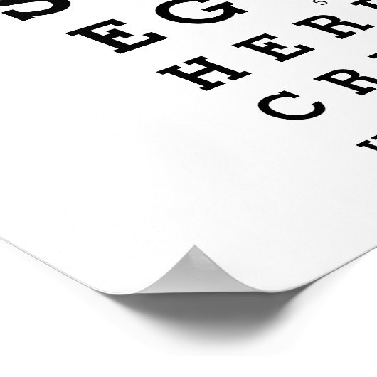 Optometrist Grafiek Maak Je Eigen Bericht Poster (Hoek)