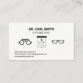 optometrist | Grafiek voor oogonderzoek | Vision C Afsprakenkaartje (Achterkant)